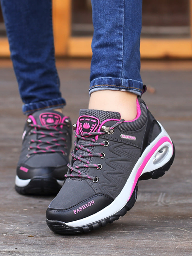 Women Walking sneakers Wedges Chunky Hiking