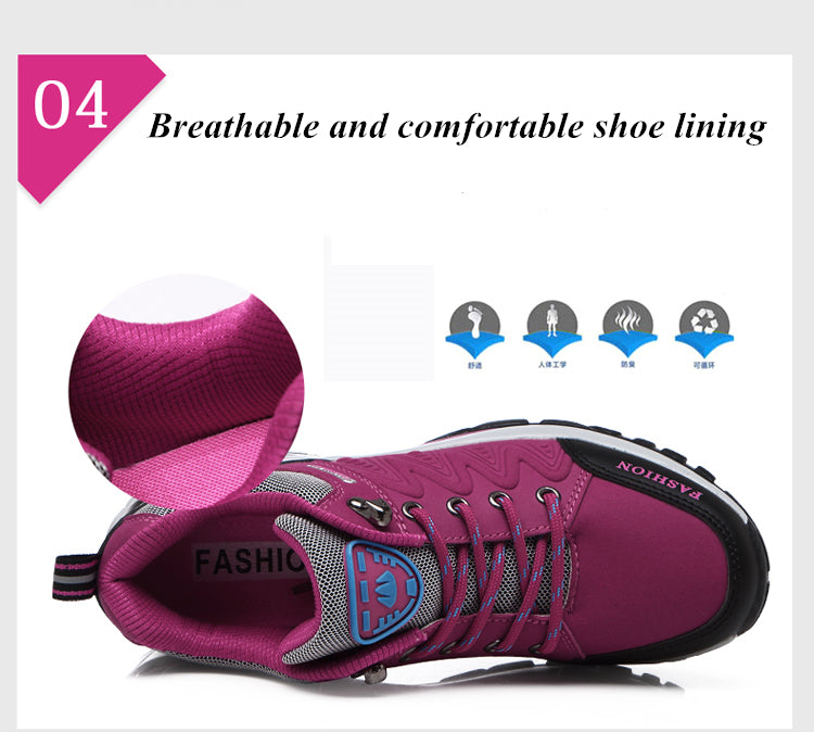 Women Walking sneakers Wedges Chunky Hiking