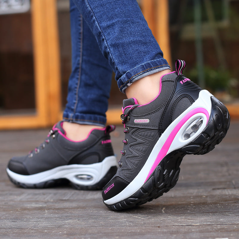 Women Walking sneakers Wedges Chunky Hiking